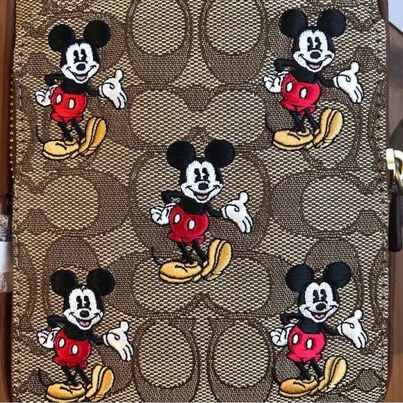 🐭 Disney X Coach Track Pack 14 In Signature Jacquard With Mickey Mouse Print - Picture 9 of 15